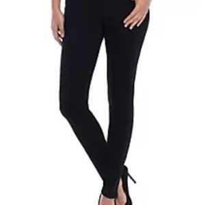 The Limited skinny black denim jeans with silver accent side stripe. Size 0